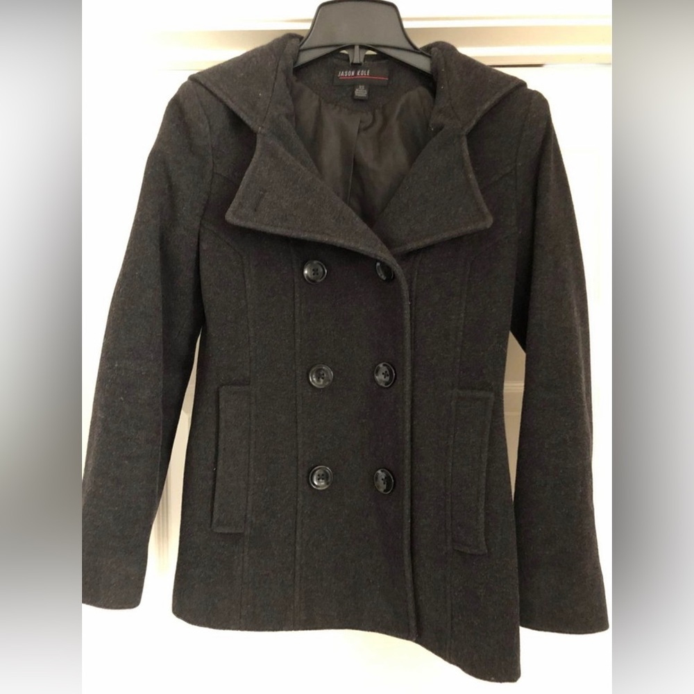Gray Wool Pea Coat - image 1